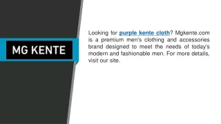 Purple Kente Cloth   Mgkente.com