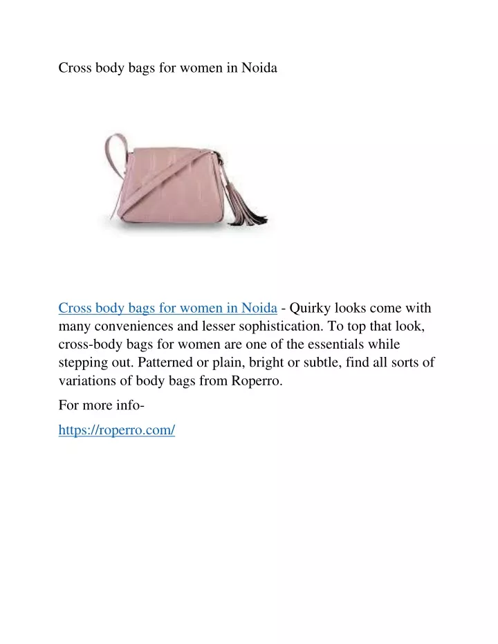 cross body bags for women in noida