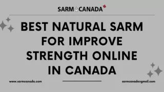 Best Natural SARM for Improve Strength Online In Canada