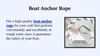 Boat Anchor Rope