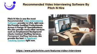 recommended video interviewing software by pitch