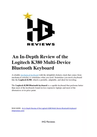 an in depth review of the logitech k380 multi