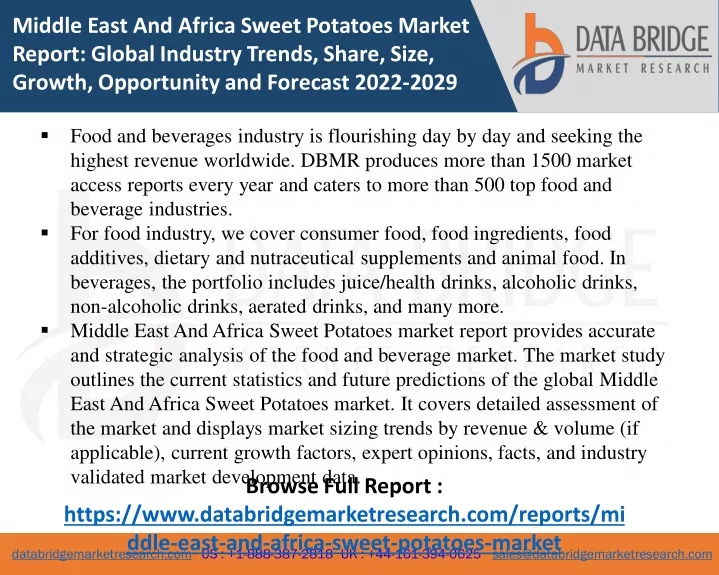 middle east and africa sweet potatoes market