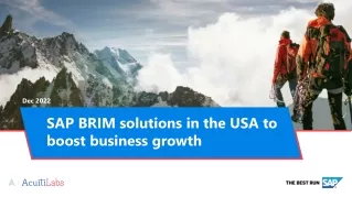 SAP BRIM solutions in the USA to boost business growth