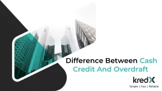 Difference Between Cash Credit And Overdraft