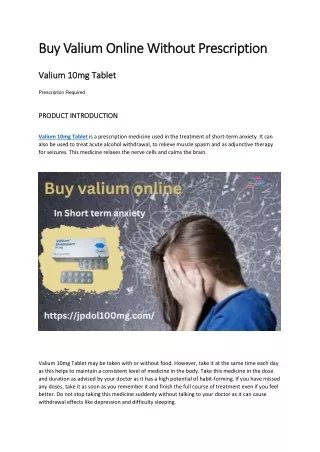 Buy Valium Online USA