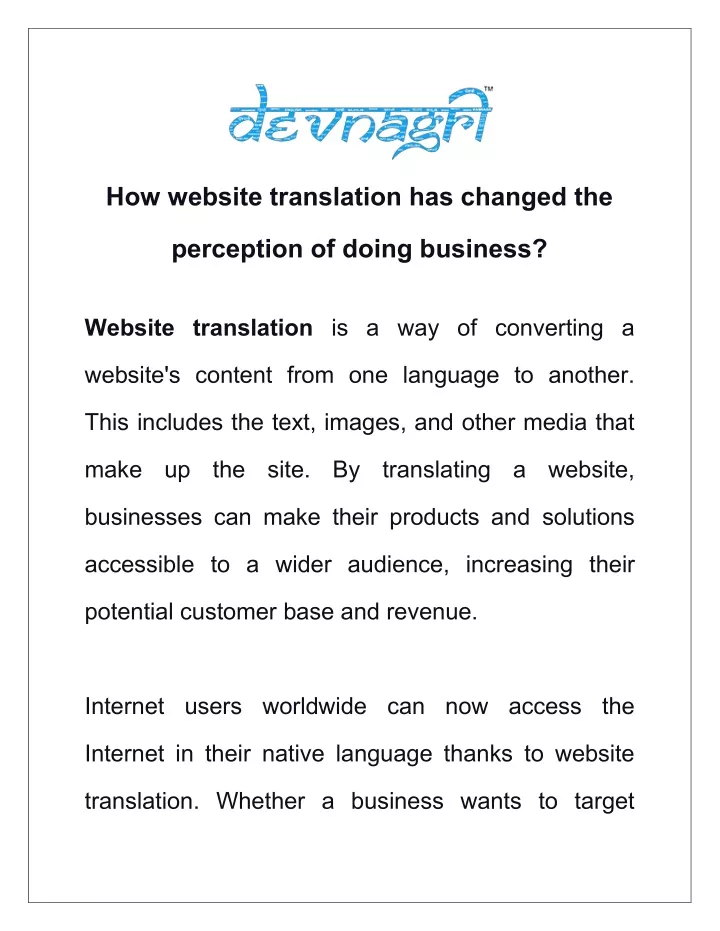 how website translation has changed the