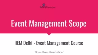 Event Management Scope