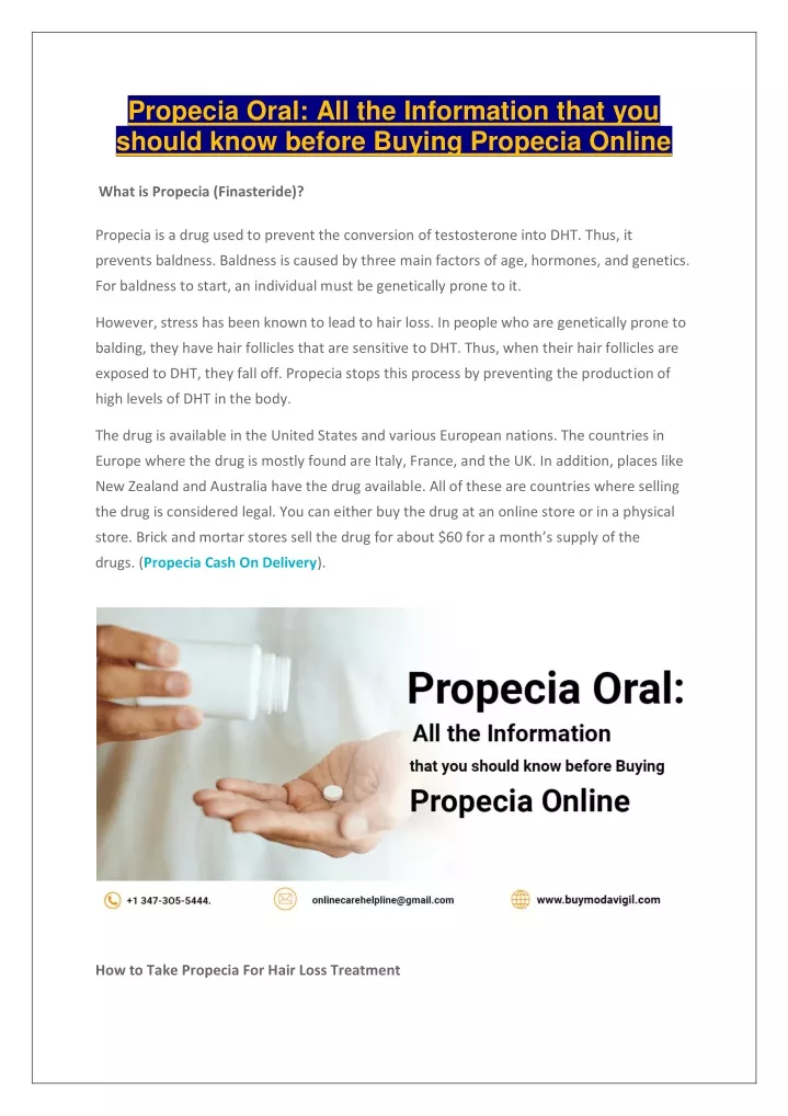 propecia oral all the information that you should