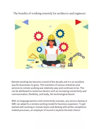 The benefits of working remotely for architects and engineers
