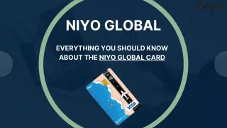 Everything you should know about the Niyo Global Card