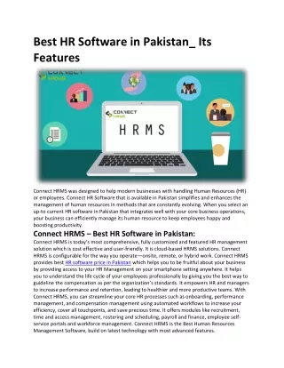Best HR Software in Pakistan_ Its Features