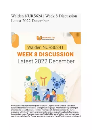 walden nurs6241 week 8 discussion latest 2022