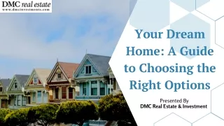 Your Dream Home A Guide to Choosing the Right Options