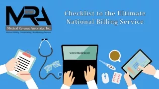 Checklist to the Ultimate National Billing Service