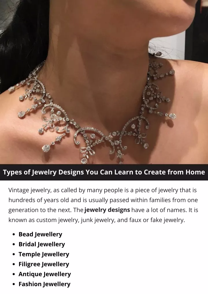 types of jewelry designs you can learn to create