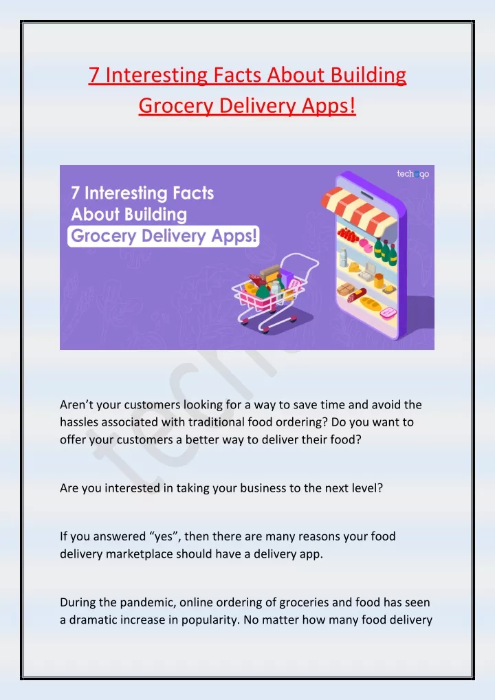 7 interesting facts about building grocery