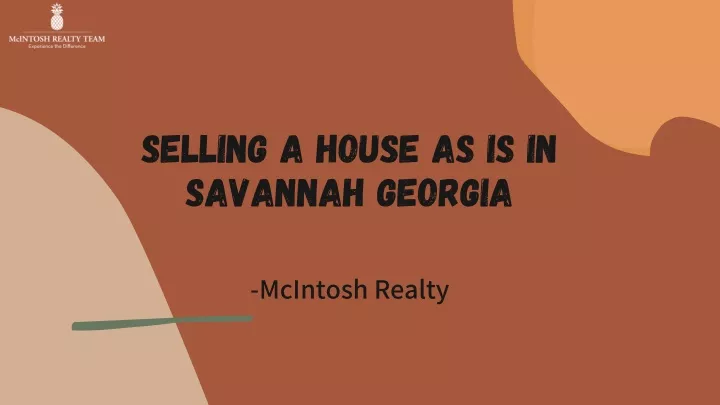 selling a house as is in savannah georgia