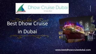Best Dhow Cruise In Dubai