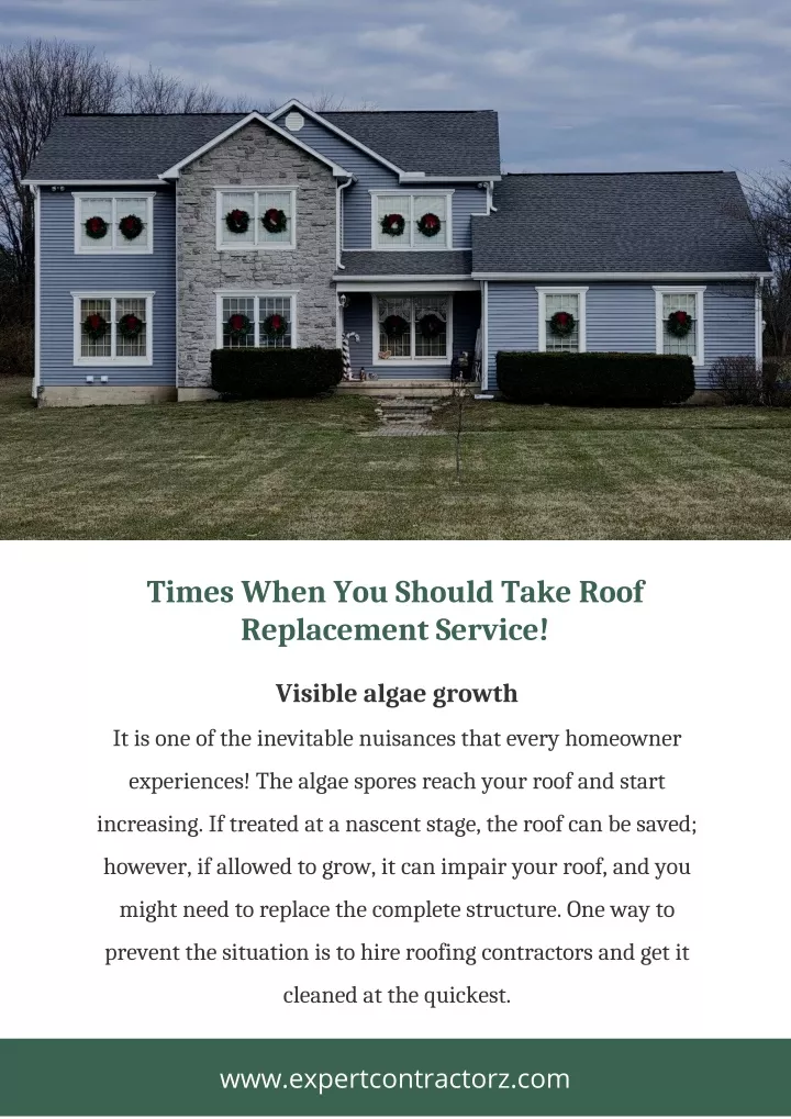 times when you should take roof replacement
