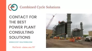 Contact For The Best Power Plant Consulting Solutions