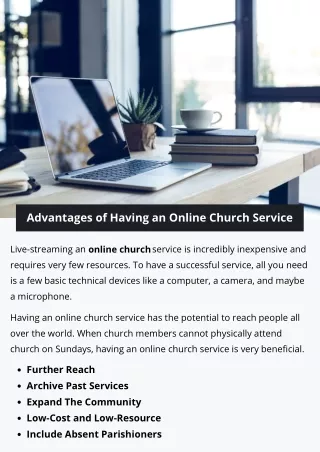 Advantages of Having an Online Church Service