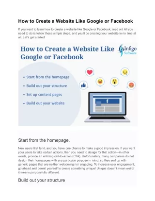 How to Create a Website Like Google or Facebook
