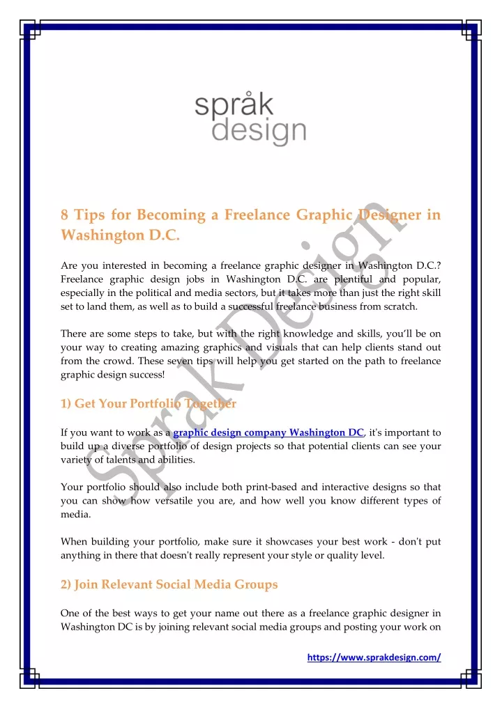 8 tips for becoming a freelance graphic designer