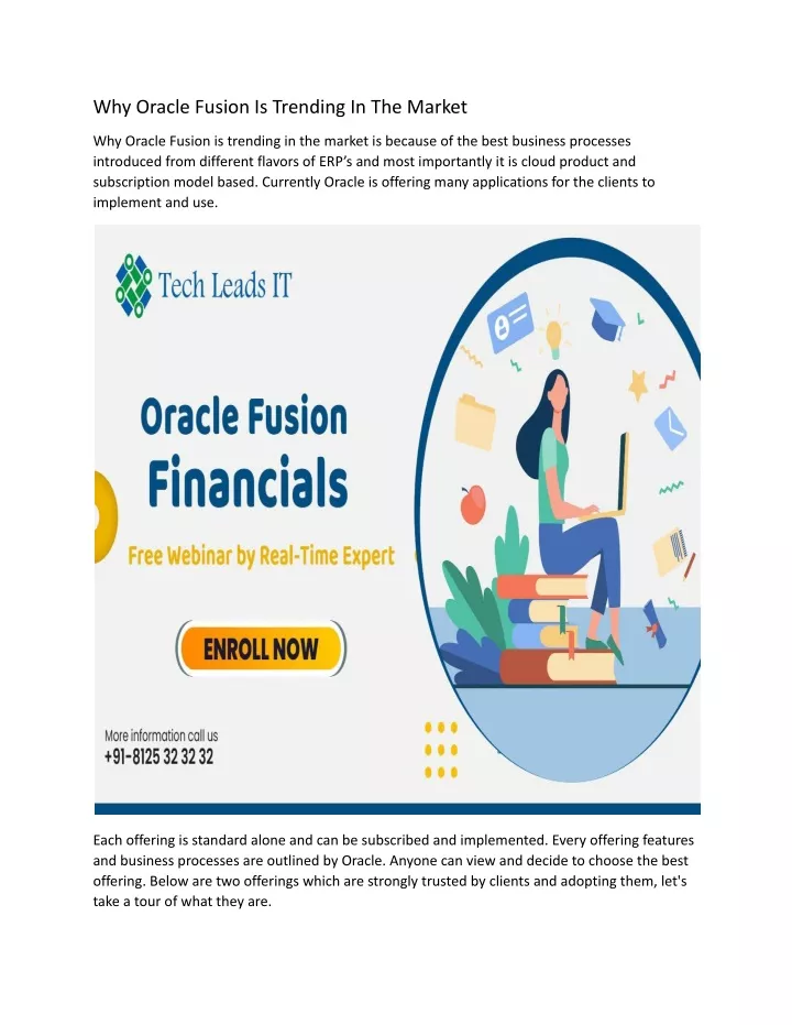 why oracle fusion is trending in the market