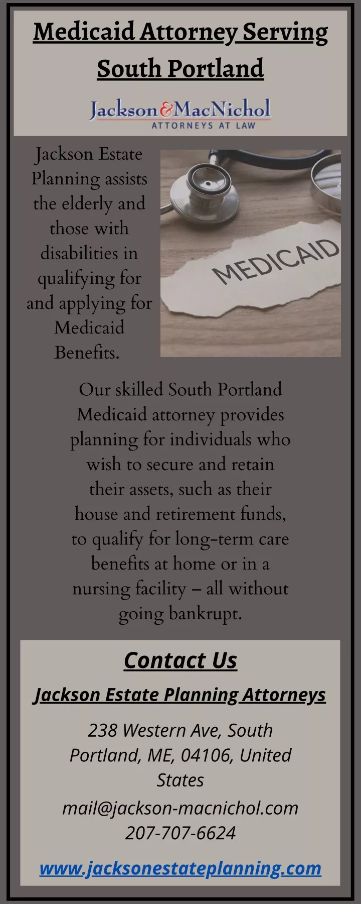 medicaid attorney serving south portland