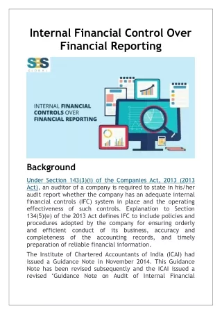 Internal Financial Control Over Financial Reporting