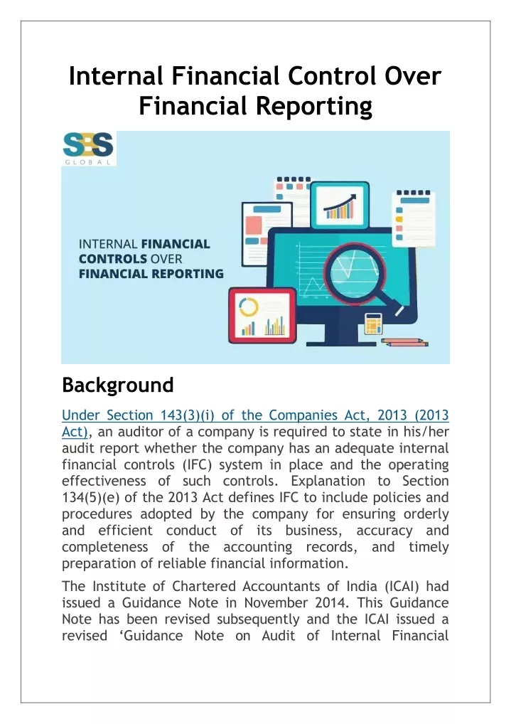 internal financial control over financial