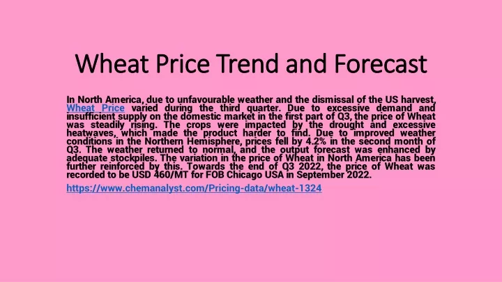 wheat price trend and forecast