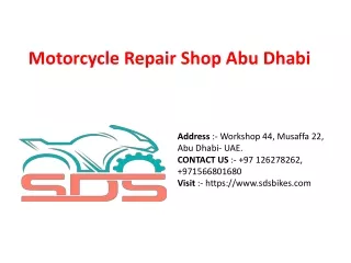 Motorcycle Repair Shop Abu Dhabi
