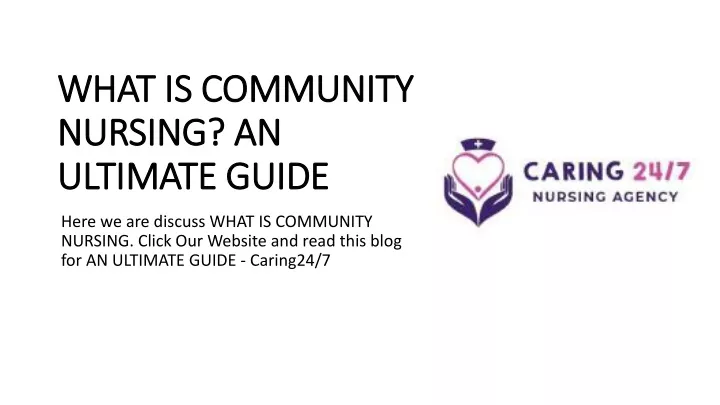 what is community nursing an ultimate guide