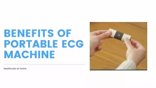 Benefits of portable ECG Machine