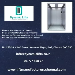 Home Elevator Manufacturers in Chennai