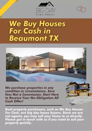 We Buy Houses For Cash in Beaumont TX | Big Day Homebuyers