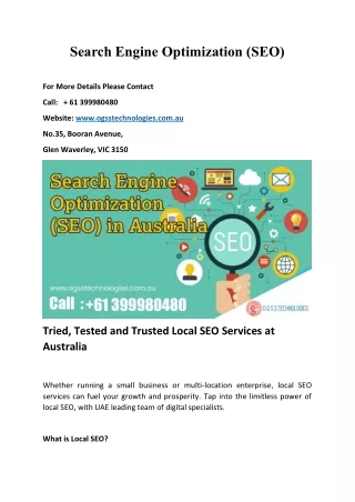 search engine optimization seo