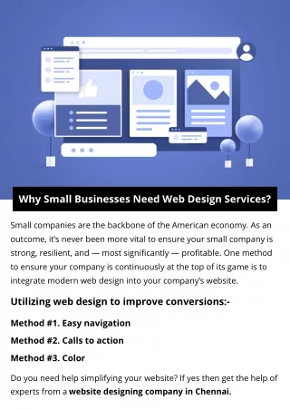 why small businesses need web design services