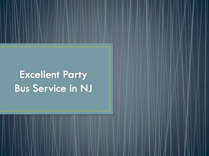 excellent party bus service in nj