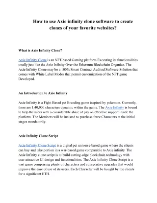 how to use axie infinity clone software to create