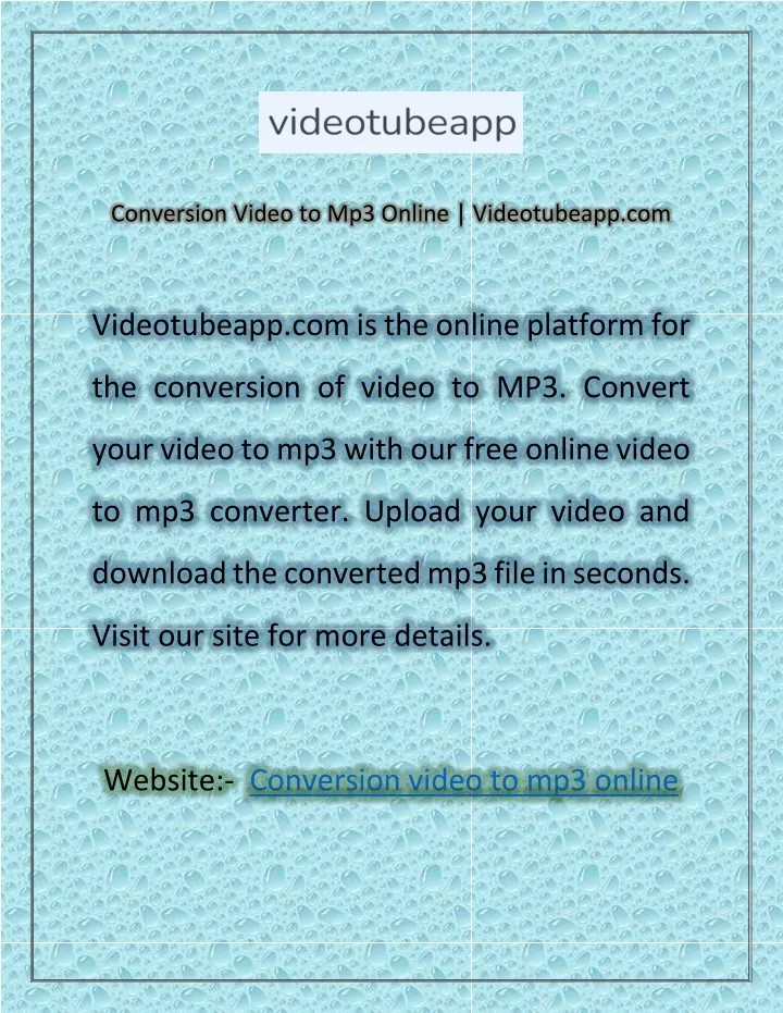 conversion video to mp3 online videotubeapp com