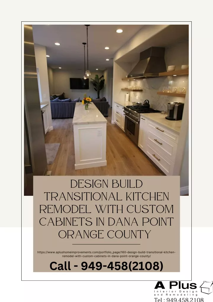 design build transitional kitchen remodel with