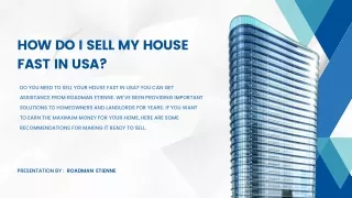 How Do I Sell My House Fast in USA