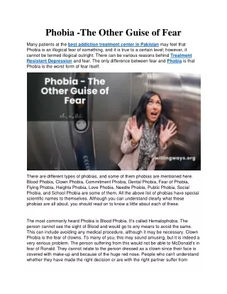 phobia the other guise of fear