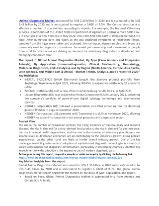 animal diagnostics market accounted