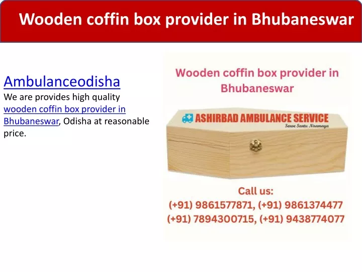 wooden coffin box provider in bhubaneswar