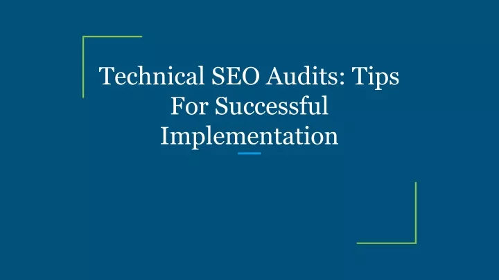 technical seo audits tips for successful