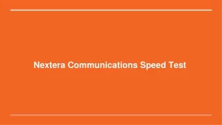 nextera communications speed test